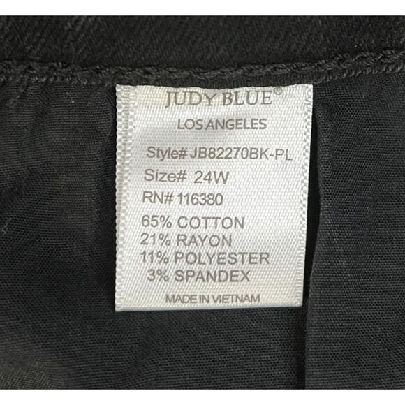 NEW Judy Blue Skinny Fit Capri Jeans Women's 24W Stretch Black Denim 41x20 - Picture 11 of 11